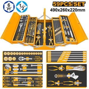 Boîte à outils 59 pcs – INGCO - vue 1 - référence HTCS15591