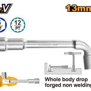 Clé à douille coudée en L 13mm – INGCO - vue 1 - référence HWL1308