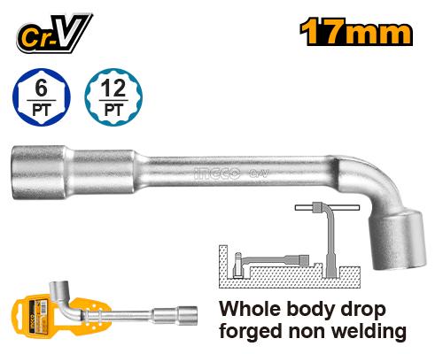 Clé à douille coudée en L 17mm – INGCO