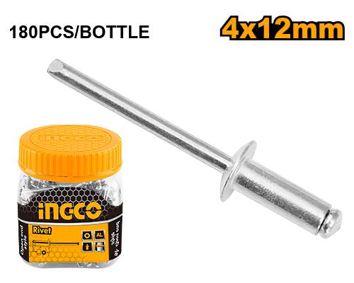 Rivet 4x12mm Boîte de 180 pièces – INGCO