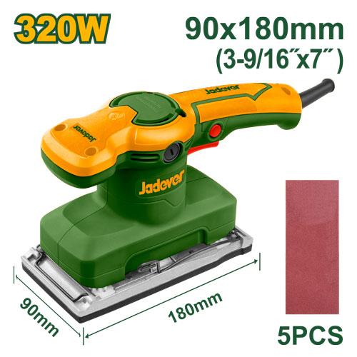 Ponceuse de finition 320 W, plateau 90 × 180 mm – Jadever JDFA2503
