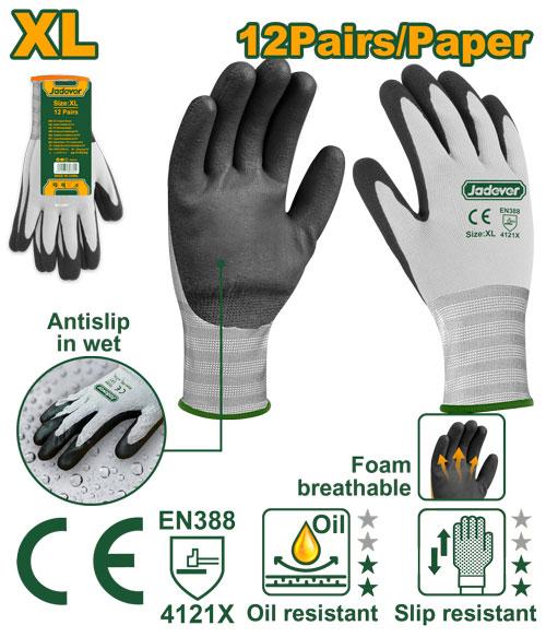 Gants enduits nitrile taille XL – Jadever JDGV2803