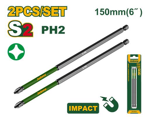 Embouts tournevis à choc PH2 150 mm – Jadever
