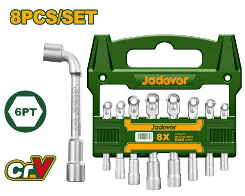 Jeu de clés à douille coudées en L – Jadever
