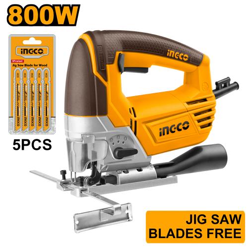 Scie sauteuse 110mm 800W + 5 lames – INGCO