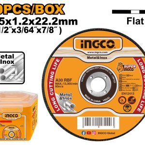 Jeu de 50 disques abrasifs 115mm SS – INGCO - vue 1 - référence MCD1211550