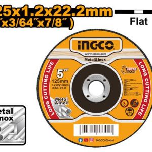 Disque abrasif 125*1,2*22,2 – INGCO - vue 1 - référence MCD121251