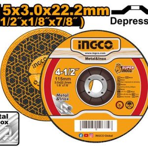 Disque Abrasif 115*3*22,1 – INGCO - vue 1 - référence MCD301151