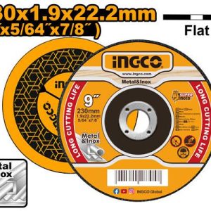 Disque abrasif 230*1,9*22,3 – INGCO - vue 1 - référence MCD302303