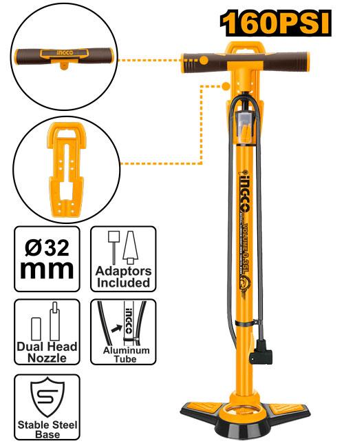 Gonfleur Manuel Portable 160PSI – INGCO