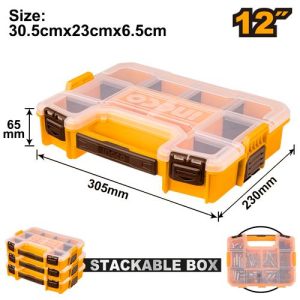 Boîte de rangement plastique 12 – INGCO - vue 1 - référence PBX1211