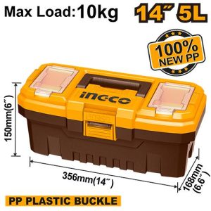 Boîte à outils en plastique pvc 14 – INGCO - vue 1 - référence PBX1401