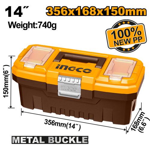 Boîte à outils pvc charnières métal 14 – INGCO
