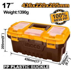 Boîte à outils en plastique pvc 17 – INGCO - vue 1 - référence PBX1701