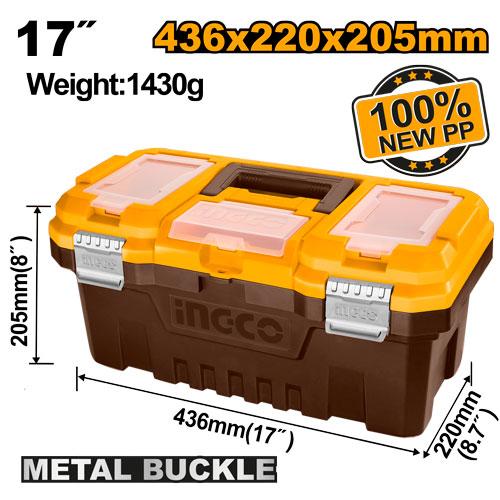 Boîte à outils pvc charnières métal 17 – INGCO
