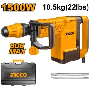 Marteau burineur 10kg 1500W + 2 burins – INGCO - vue 1 - référence PDB15006