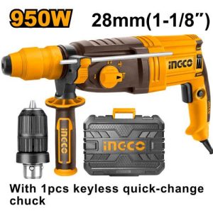 Marteau perforateur 28mm 950W+mandrin sans clé – INGCO - vue 1 - référence RGH9528-2