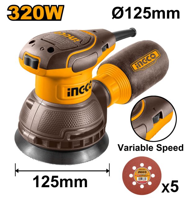 Ponceuse orbitale 125MM 320W – INGCO