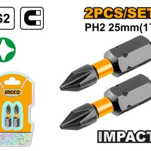 Jeu de 2 embouts S2 PH2 25mm – INGCO - vue 1 - référence SDBIM71PH225