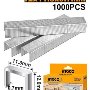 Boite 1000 pcs argafes INGCO 12 mm 0.7MM HSG1403 - vue 1 - référence STS0112