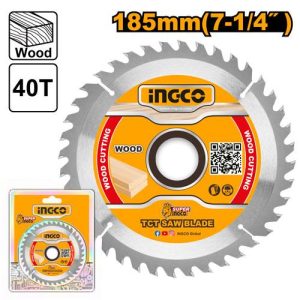 Disque alu 185mm 40 dents – INGCO - vue 1 - référence TSB118515