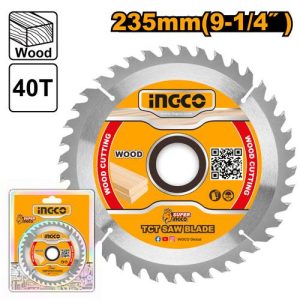 Disque scie circulaire 235mm 40D compatible CS2358 – INGCO - vue 1 - référence TSB123525