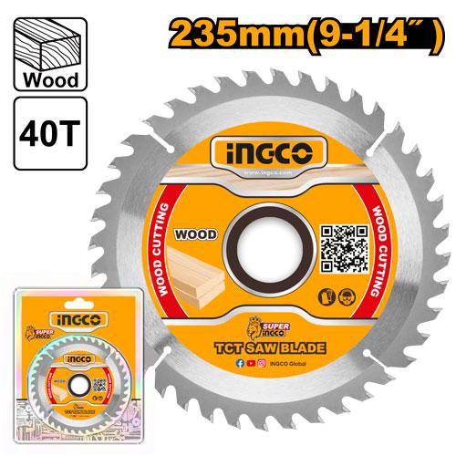 Disque scie circulaire 235mm 40D compatible CS2358 – INGCO
