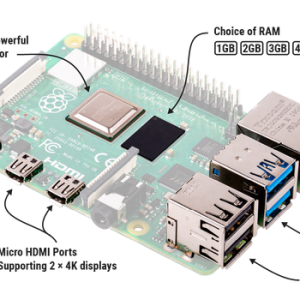 Raspberry pi 4 model b 4gb ram - vue 1 - référence UNI-ELECTRO-0479