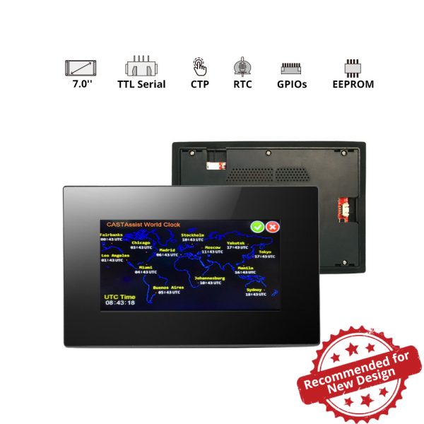 Écran HMI capacitif 7 pouces avec boîtier – Nextion NX8048P070-011C-Y