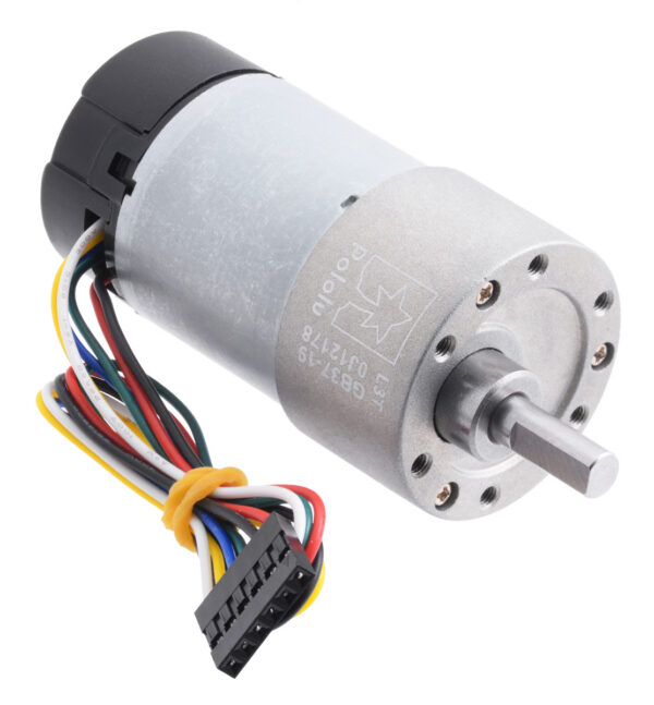 Motoréducteur 19:1 12 V avec encodeur – Pololu 4751