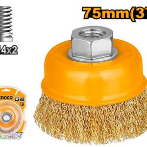 Brosse métallique 75mm – INGCO - vue 1 - référence WB10751