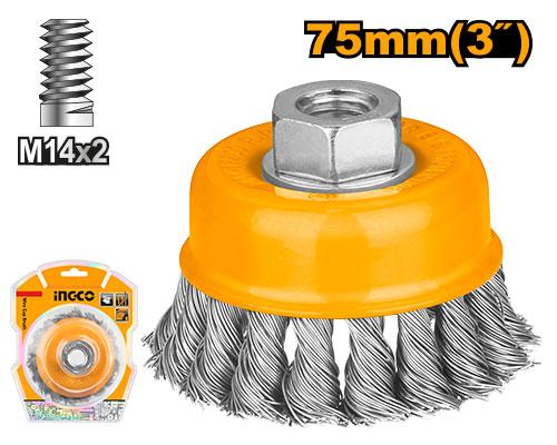 Brosse métallique torsadée 75mm – INGCO