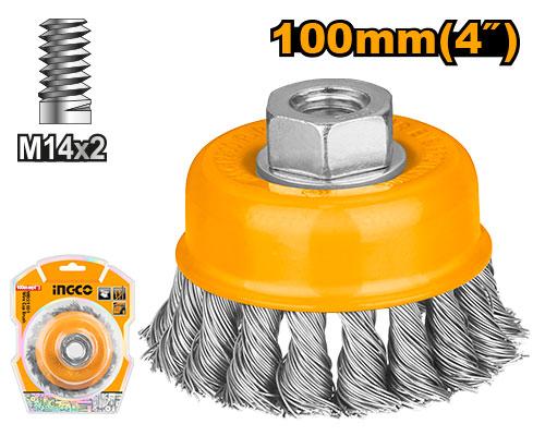 Brosse métallique torsadée 100mm – INGCO