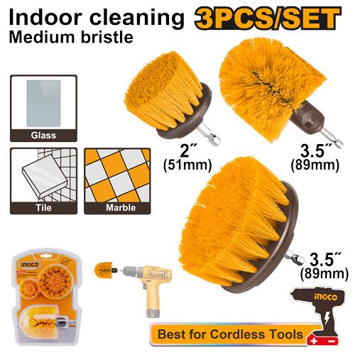 Jeu de 3 Brosses de nettoyage – INGCO WCBM0301