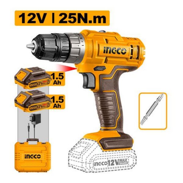 Perceuse sans fil – INGCO – 12 V – CDLI1228