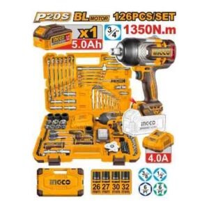 Ensemble de 126 outils de clé à chocs sans fil - HKTHP31261