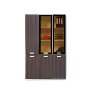 Armoire de Bureau Métallique à Rideaux – 100×120×45 cm – Gris Clair, avec Serrure - MOB-ARMO-007
