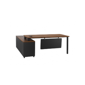 Bureau d’angle avec panneau de discrétion – design structuré et espace optimisé - MOB-BURE-020