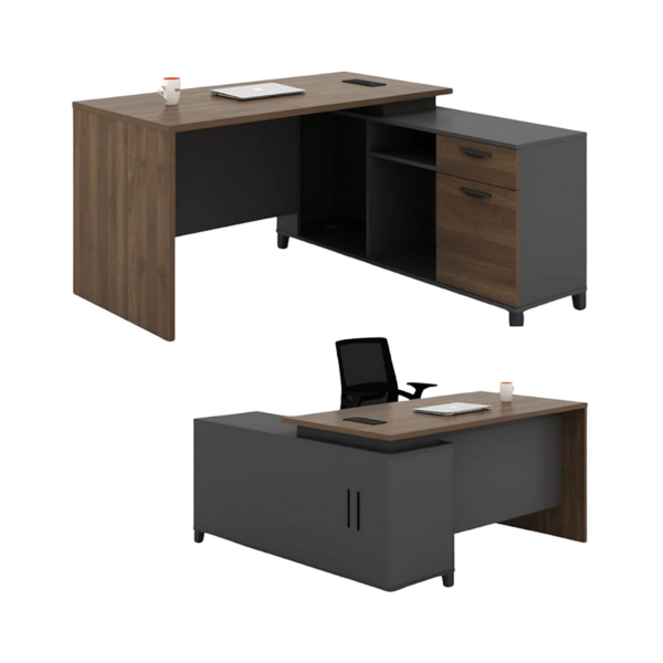 Bureau en L avec rangements – Fonctionnalité et style