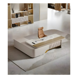 Bureau professionnel avec rangements intégrés et design épuré - MOB-BURE-032