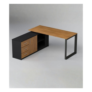 Bureau professionnel en L avec rangement intégré – Design fonctionnel et contemporain - MOB-BURE-033
