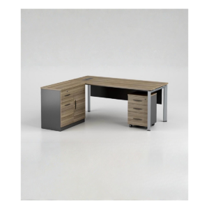 Bureau d’angle moderne avec rangements intégrés - MOB-BURE-038