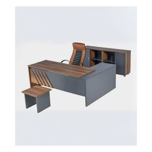 Bureau direction avec meuble assorti – Style affirmé et organisation maîtrisée – MOB-BURE-045