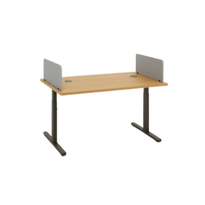 Bureau réglable avec passe-câbles et panneaux – ergonomie et organisation - MOB-BURE-060