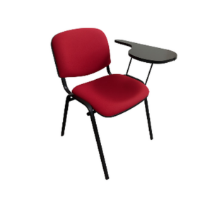 Chaise en tissu avec cache et tablette écritoire rotative - MOB-CHAI-004