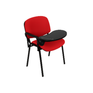 Chaise en tissu avec cache intégré et tablette écritoire en plastique rotative - MOB-CHAI-005