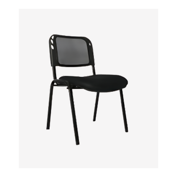 Chaise ISO noir dossier ajouré ergonomique – MOB-CHAI-012