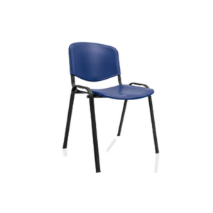 Chaise ISO PlastArm – Coque Bleue & Structure Métallique Noire - MOB-CHAI-015