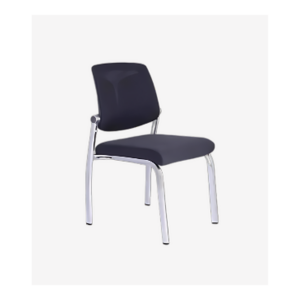 Chaise visiteur à dossier ajouré – structure métallique et design épuré - MOB-CHAI-019