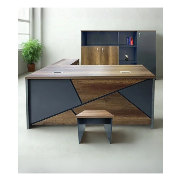 Ensemble Bureau Direction – Design Géométrique & Finition Bicolore